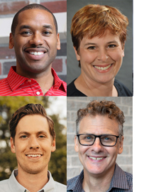 four professional headshots